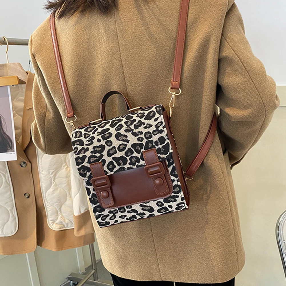 Женская сумка через плечо сумки-тоуты из искусственной кожи леопардовая с