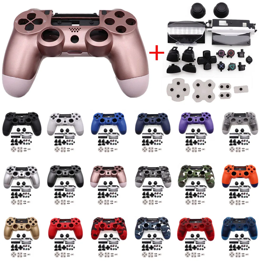 

Housing Shell Case Cover for PS4 JDM-050 JDM-050,JDM-055 Controller Gamepad Replacement Full Shell Buttons & Conductive adhesive