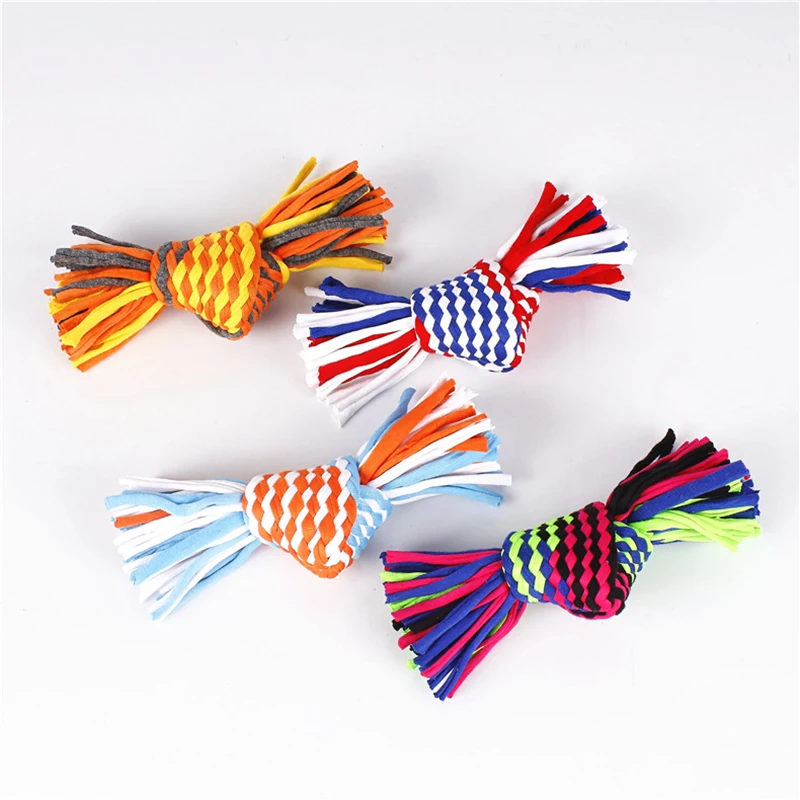 

Random Color Dog Chew Toy Interactive Cotton Rope Bite Resistant Dog Toy Puppy Teething Toy Cat Dog Chewing Toys Training Toys