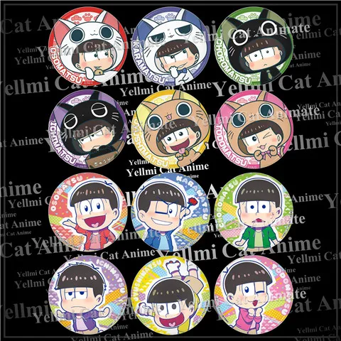 1 шт. 58 мм Osomatsu San Karamatsu Todomatsu Animal Baby Ver. Значки броши булавки | Украшения и аксессуары