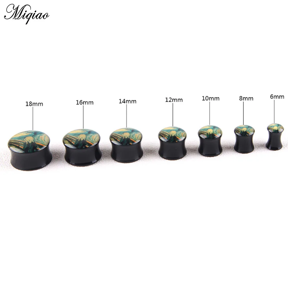 Miqiao новинка картина маслом Ван Гога акриловое удлинение ушей двойное кольцо