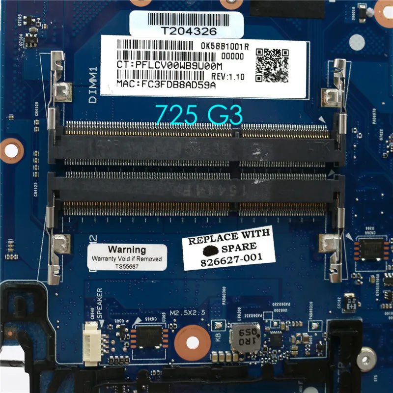 826627-001 для HP EliteBook 725 G3 материнская плата 826627-501 826627-601 100% протестированная