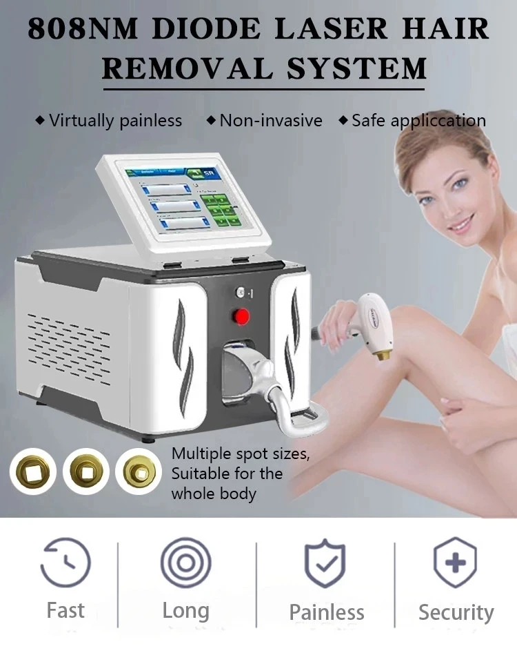 

2021 Newest 755nm 808nm 1064nm 3 Wavelength 808nm Diode Laser 808nm laser Hair Removal Machine for salon