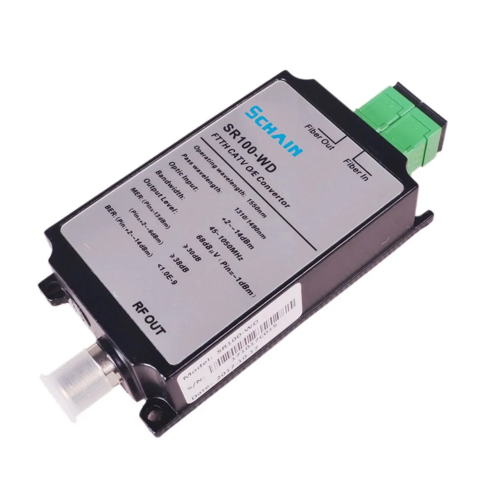 FTTH Fiber optical receiver SC/APC  Fiber Passive Node with WDM  AGC Mini Node Indoor FTTH Tool Optical Receiver CATV Transeiver