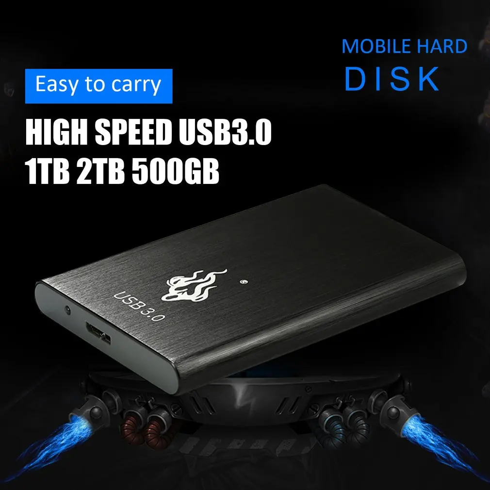 

Portable Hard Disk 500GB/1TB/2TB Mobile Drive External Hard Disk Drive USB 3.0 SATAII (6Gbps) Support for Windows