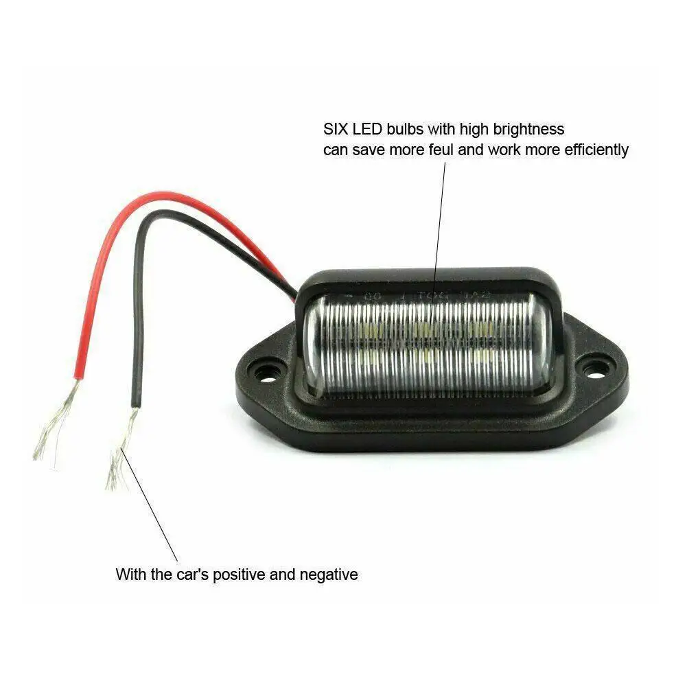 

Car License Plate Lights Boat Truck Trailer Step Lamps Car Accessories Parts 12V Replacement Signal Light