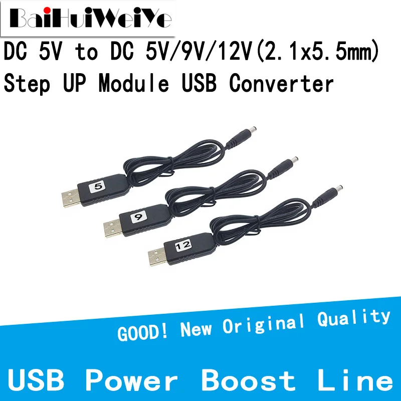 Кабель-Переходник USB 5 в постоянного тока В 9 12 2 1x5 мм Длина штекера 1 м | Электронные
