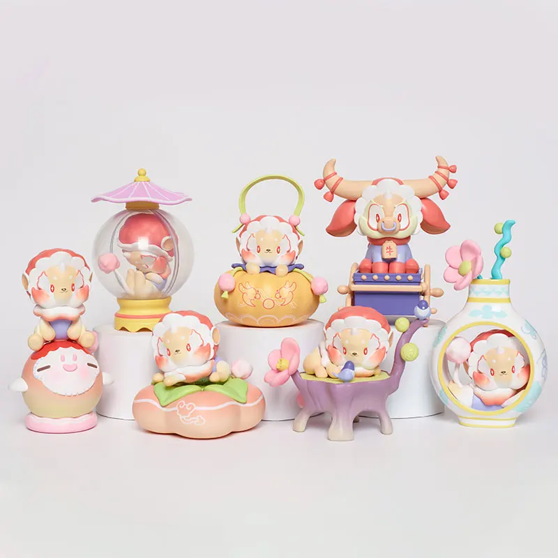 

The Imperial Palace Blind Random Box Toys God Beast Sends Good Fortune Anime Figure Surprise Figurine For Gift 6Pcs/Set