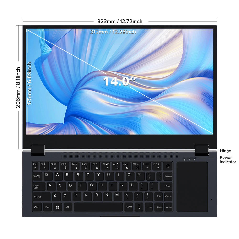 14inch Portable Monitor Built-in Keyboard Battery USB C Gaming Monitor Computer Display For Laptop Phone Switch PS4 PS5 XBOX