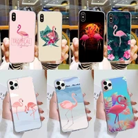 pink cute flamingos phone case for iphone 11 12 13 mini pro xs max 8 7 6 6s plus x 5s se 2020 xr cover