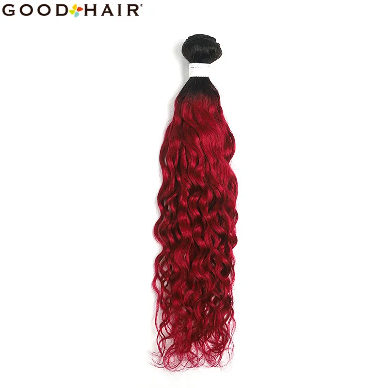 

Water Wave Hair Bundles Brazilian Ombre Red Color 100% Human Hair Bundles Remy Hair Weave Bundles 3 Or 4 Bundles Deal GOOD HAIR
