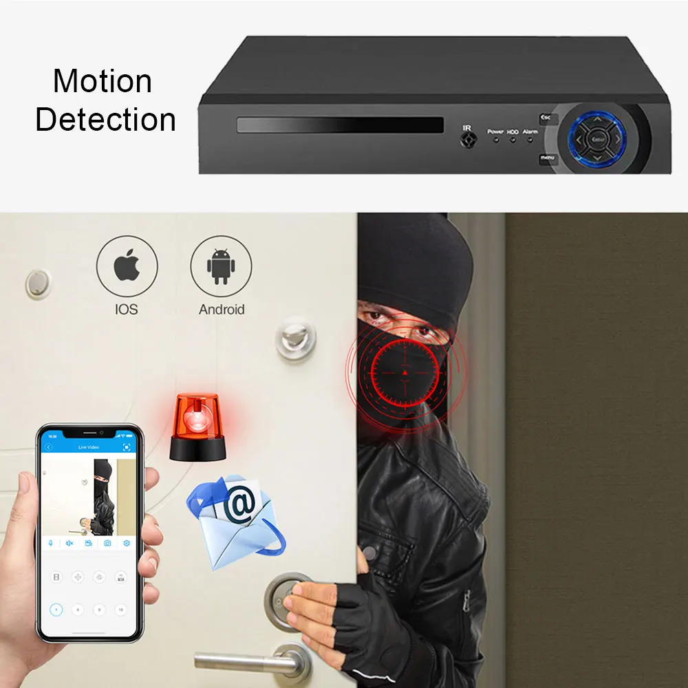 Цифровой видеорегистратор 8CH 4K AHD DVR 4CH HD H.265 8MP для 2MP 4MP 5MP AHD/TVI/CVI/XVI/аналоговых