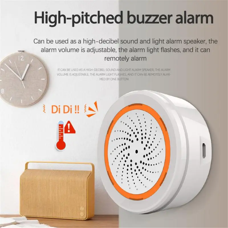 Умный датчик температуры и влажности Zigbee 3 0 Tuya Home с звуковой светильник вой