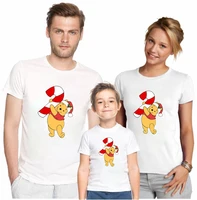 disney father mother daughter son clothes family matching outfits pooh christmas printed t shirts dad mom and me kids tops tee