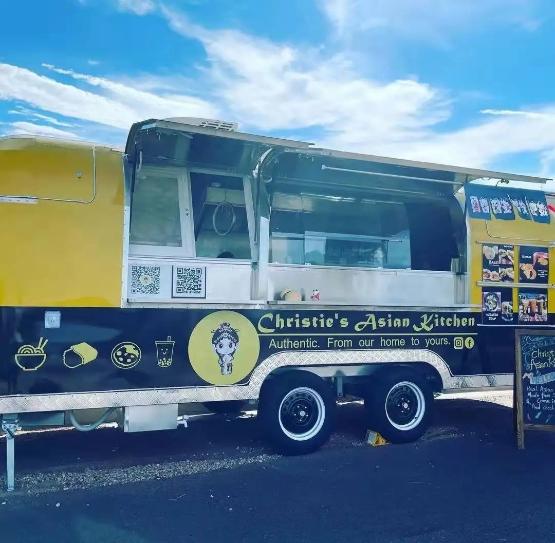 

Double pot popcorn machine deep fryer churros mobile food carts food trailer truck vintage in vendita in europe for sale