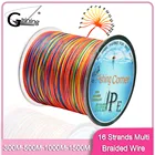 Леска рыболовная плетеная из ПЭ, 16 нитей, 30050010001500 м Многоцветная ПЭ плетеная леска веревка Мультифиламентная оплетка 60LB-310LB