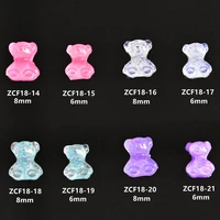 50pc3d nail art carton bear decorationsrhinestones flat back resin charms for nails manicure epoxy resin accessories mf1082