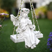 garden statuessculptures mythical fairy resin statue swing angel sculpture decor outdoor indoor garden art decoration crafts