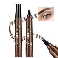 4 point eyebrow pencil waterproof liquid eyebrow pen makeup long lasting 4 fork tip brow pen cosmetic microblade brow pencil