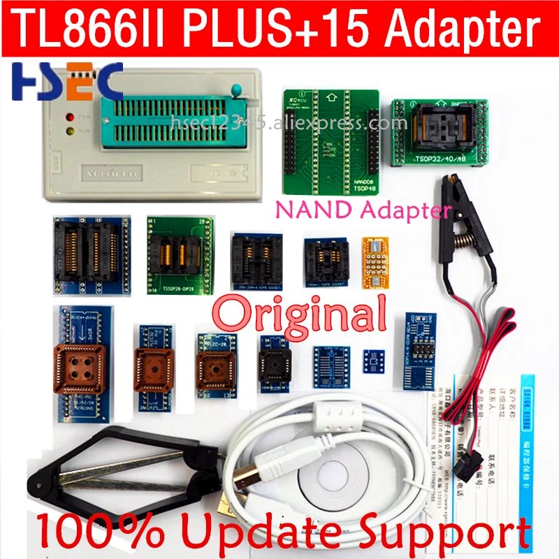 XGECU V9.00 TL866II плюс NAND TSOP48 адаптер EEPROM PIC AVR minipro TL866 TL866A TL866CS USB Универсальный программатор