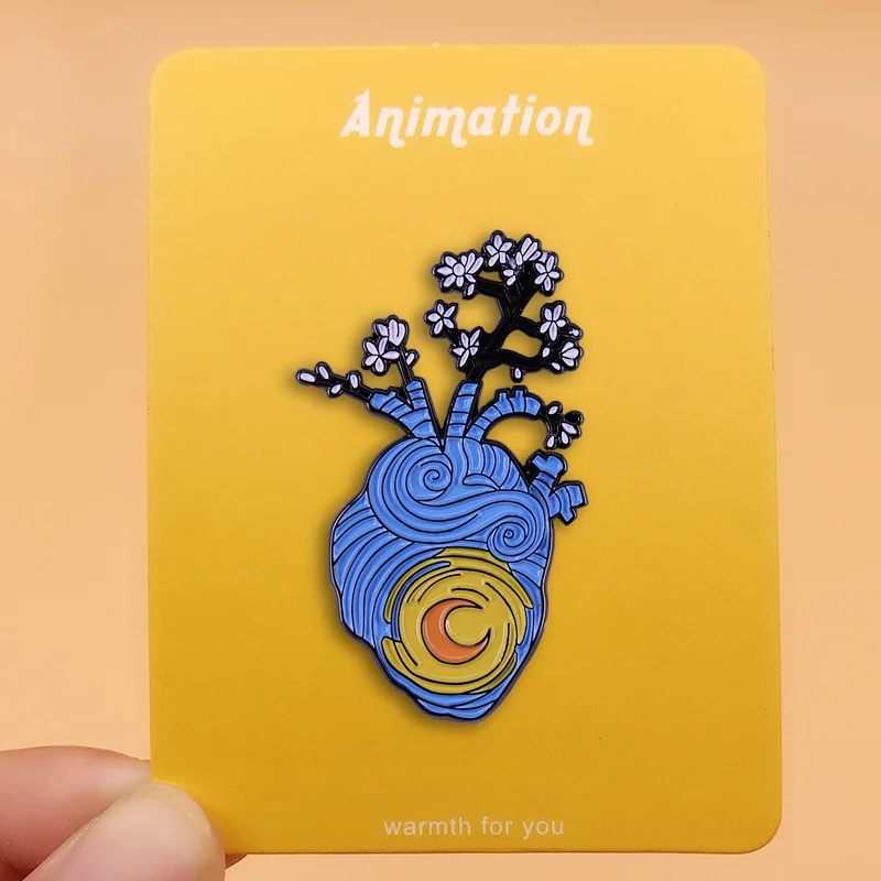 Булавка С Рисунком Ван Гога вдохновленная искусством звездной ночи