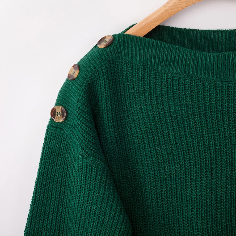 Свитер Зима 2019 Повседневный Стильный пуловер Плюс размер женское трикотажное