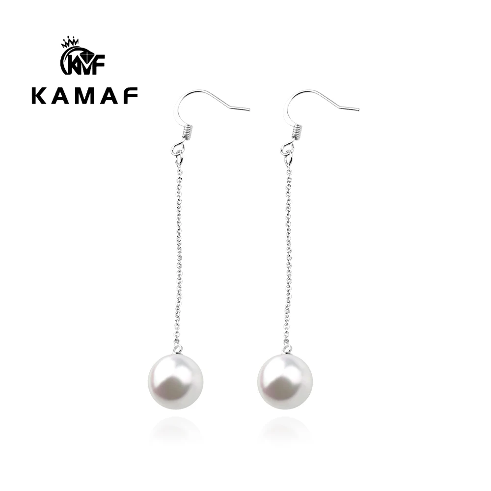 

5pairs 2020 new fashion simple pearl tassel long chain earrings plating protection color, making DIY earring jewelry