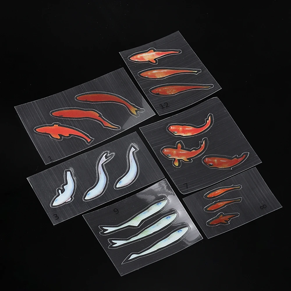 6 шт. УФ отверждаемая эпоксидная смола с золотыми рыбками стикер для наполнения