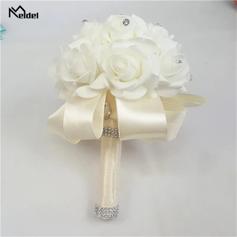 Свадебный букет Meldel искусственная Роза для подружек невесты свадебные букеты из