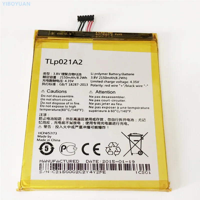 Аккумулятор TLp021A2 3 8 в 2150 ма/ч для Alcatel One Touch Idol 2 OT 6037K 6037Y 1 5 8|Аккумуляторы мобильных