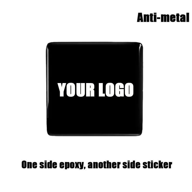 Square NFC NTAG213 Epoxy Sticker Customized Logo Label Anti-metal Mobile Phone Social Connection