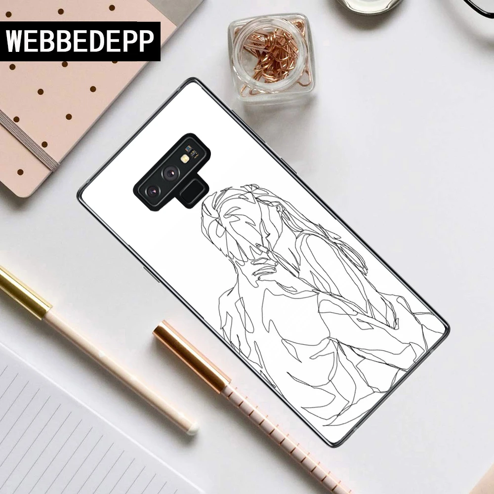 61W Минималистский линия пара силиконовый чехол для Samsung J4 Core 2018 плюс J6 Prime J7 Duo J8 Note 8