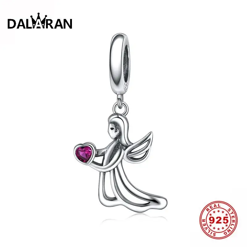DALARAN 925 пробы Серебряный кулон с ангелом болтается талисманы для изготовления