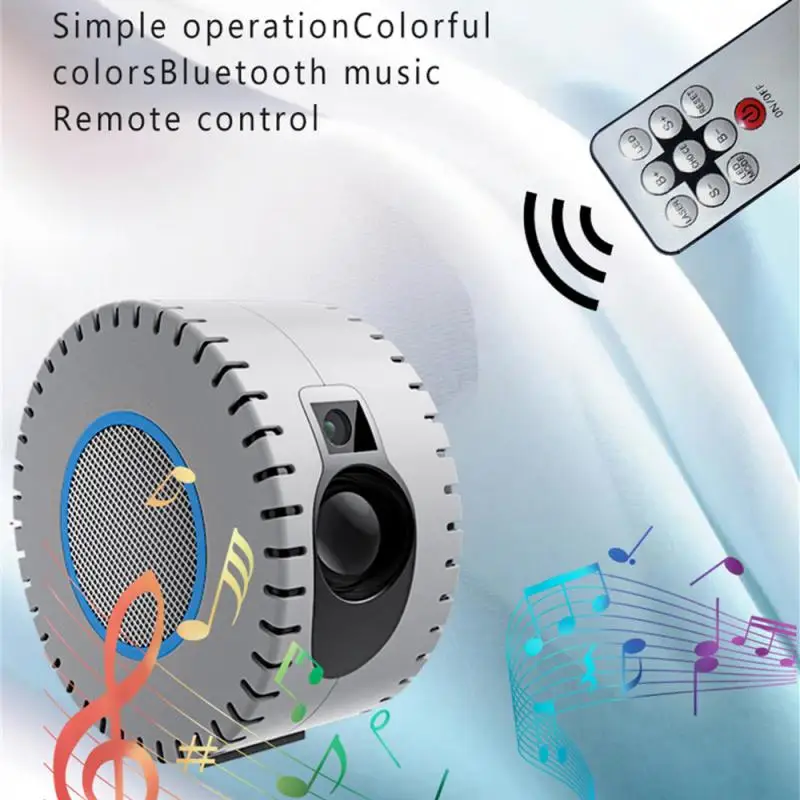 

Звездный проектор, лампа для детской спальни, светодиодный ночник, Декор, звездная луна, галактика, настольная лампа, музыка, Bluetooth-совместим...