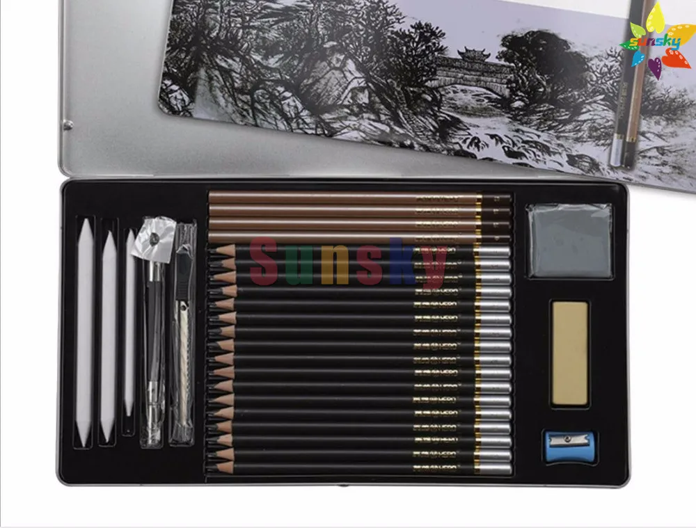 Новинка черные карандаши с древесным углем для рисования карандаш 3H 12B