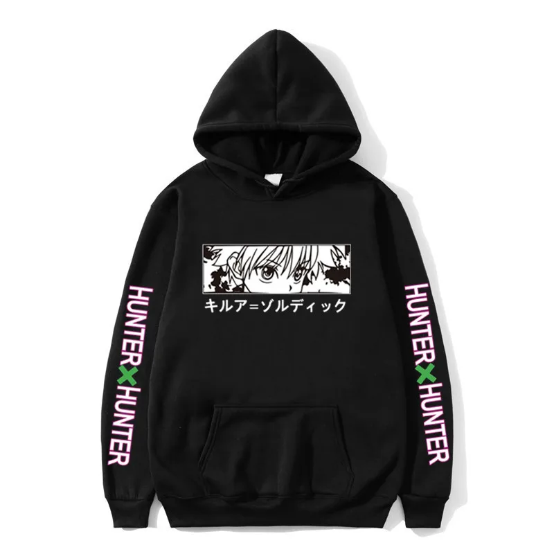 

Новые женские модные толстовки Hunter X Hunter детские милые пуловеры мужские толстовки с принтом Killua Zoldyck Hisoka японское аниме