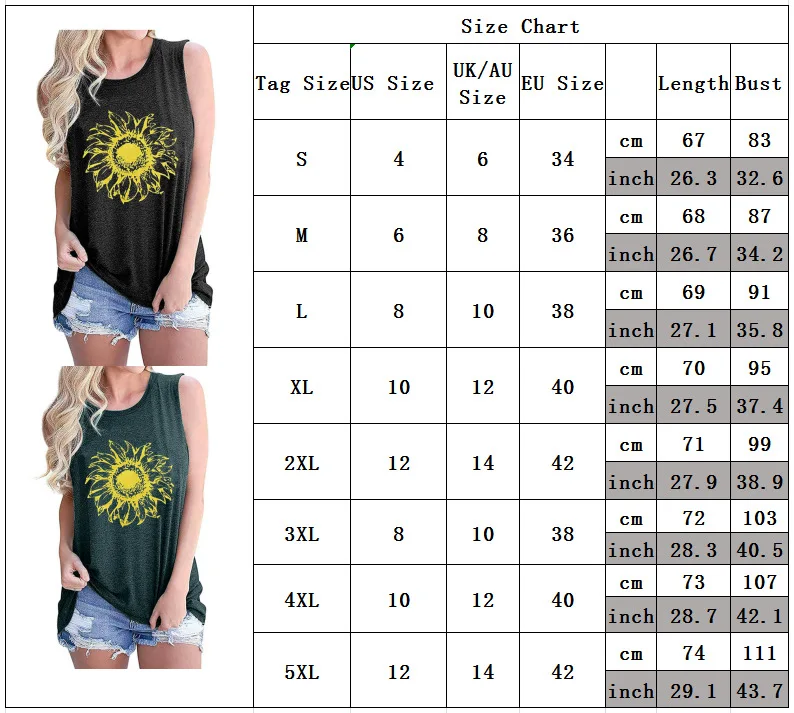 

HAOOHU 2021 new Hot Sale Chrysanthemum Printed round Neck Women's Vest T-shirt Top in Stock T-shirt women