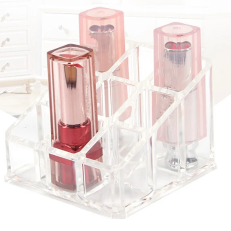 

Grid Acrylic Family Cosmetic Box Makeup Organizer Storage Box Lipstick Jewelry Box Case