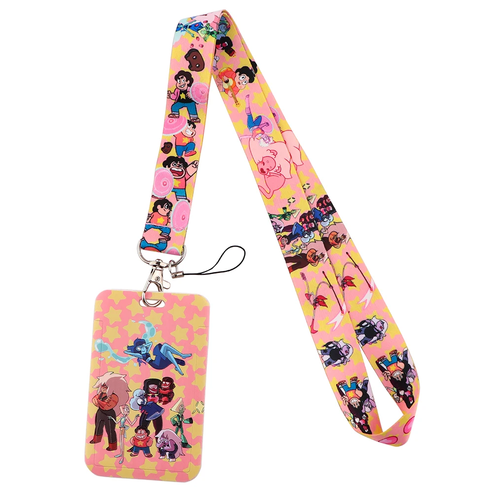 

FD0821 Cartoon Lanyard ID Card Badge Holder Phone Rope for Keys USB Phone Strap DIY Hang Rope Keychain Lariat for Kids Gift