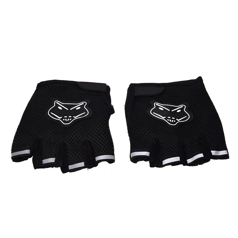 

Pair Motorcycle Motorbike Riding Racing Bike Fingerless Gloves Black