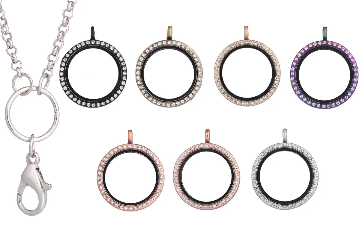 30 мм может открыть стеклянный плавающий медальон кулон длинная цепочка колье