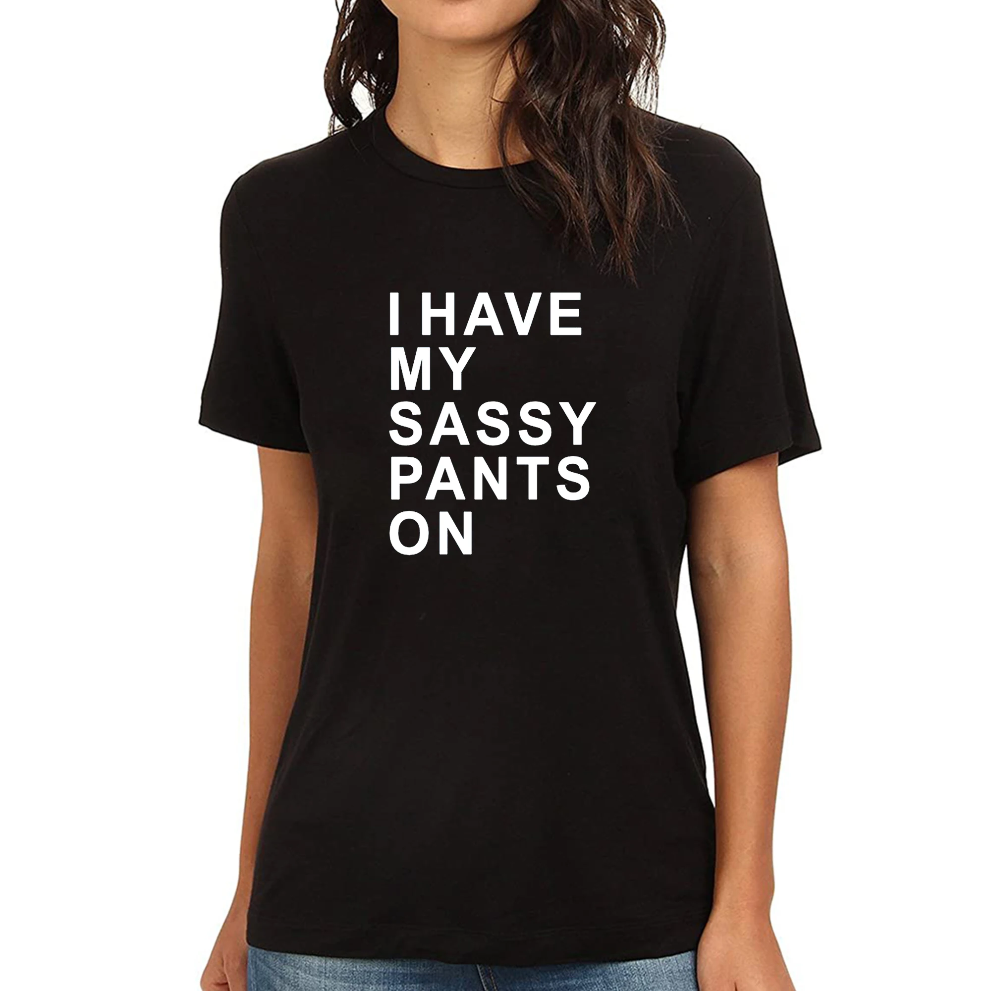 

Lyprerazy Women's I Have My Sassy брюки на забавной футболке с принтом
