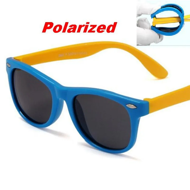 Солнцезащитные очки Детские классические поляризационные с заклепками гибкая