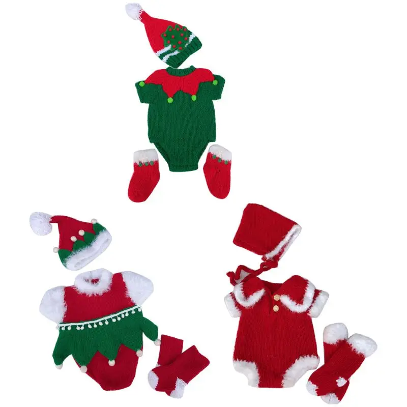 

Трикотажный Рождественский костюм для новорожденных, 3 шт.
