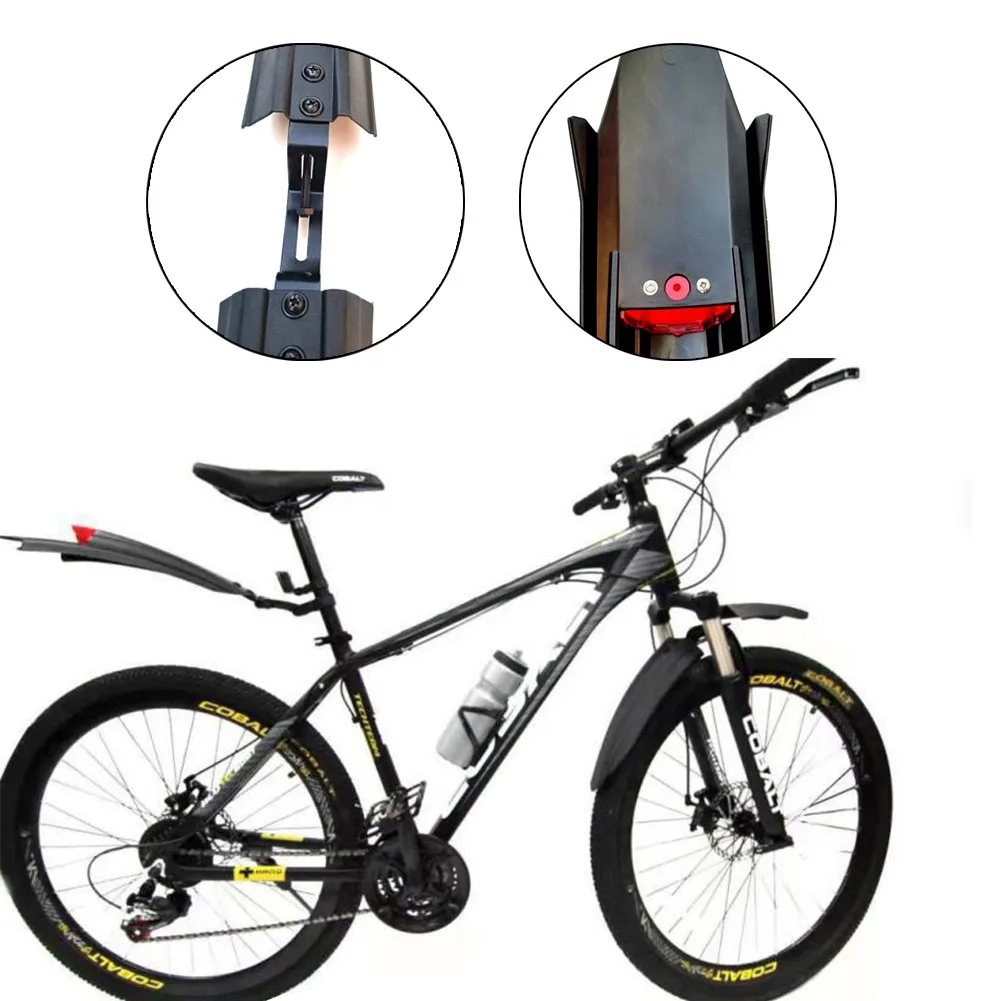 

Plastic Mudguard Bike Bicycle Front Rear Mudguard Fender Mud Guard Set Tail Light Fitting Mudguard For Mountain Road Bikes