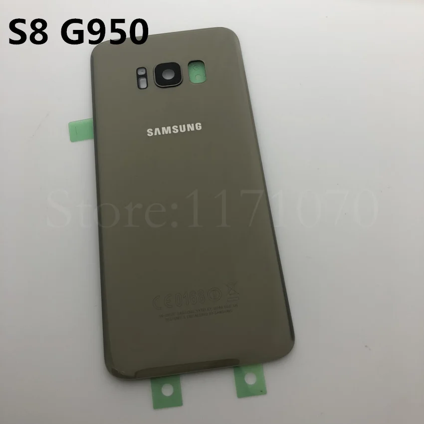 S8 gold S8+ крышка батареи для samsung Galaxy S8 plus G955 G955F SM-G955F G955FD S8 G950 G950F задняя крышка корпуса+ Замена объектива камеры - Цвет: S8 gold