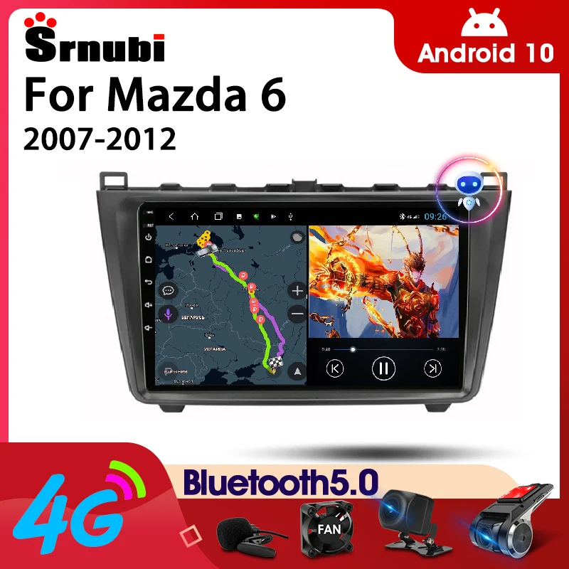 

Android 10.0 2 Din Car Stereo audio Radio for Mazda 6 Rui wing 2006-2012 Multimedia Video Touch Screen Player Speaker MP5 DVD