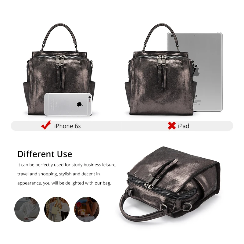 Дамские сумочки REALER из натуральной кожи саквояж через плечо мешок Классический