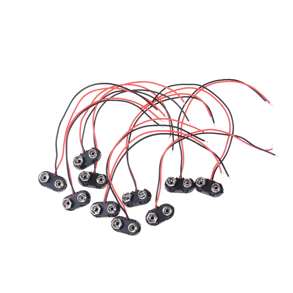 10 шт. 15 см Т Тип 9 В батарея оснастки Разъем Клип свинцовый держатель проводов