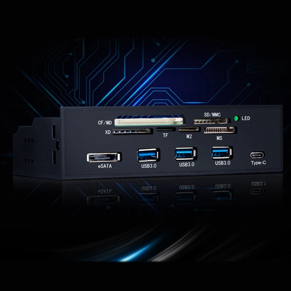 Многопортовый пк передняя панель внутренняя USB3.0 eSATA Type C TF S D кардридер